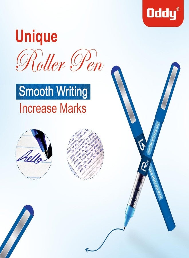 Oddy Super Smooth 0.5mm Unique Roller Pen | Blue Ink, Pack of 10 - Image 4