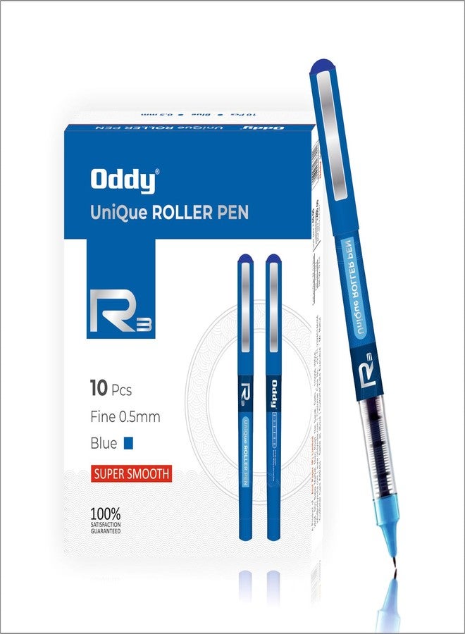 Oddy Super Smooth 0.5mm Unique Roller Pen | Blue Ink, Pack of 10 - Image 2