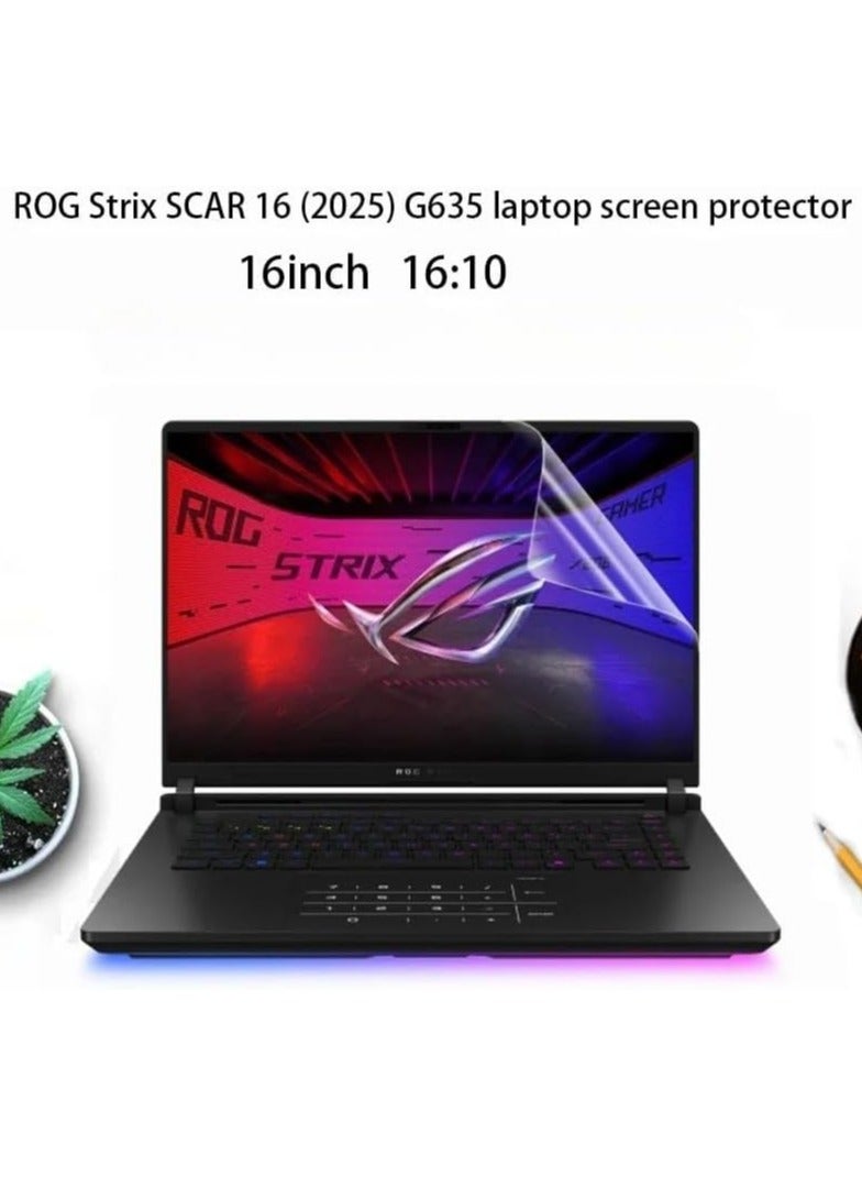 general Compatible with the 16-inch ASUS ROG Strix Scar 16 2025 G635, featuring a high-transparency silicone TPU laptop keyboard cover and scratch-resistant screen protector. - Image 2