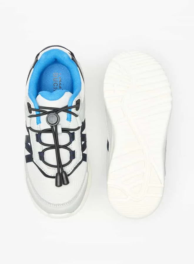 Mister Duchini Boys' Panelled Sneakers with Drawstring Lace Closure