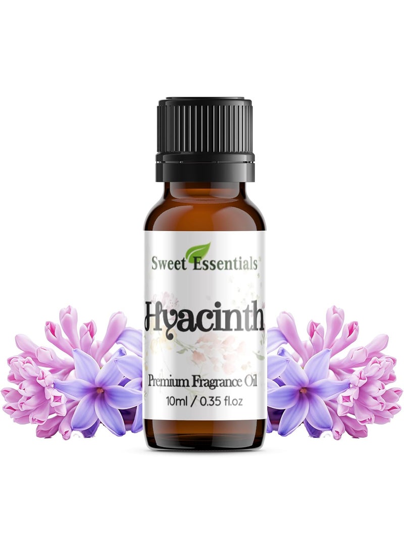 Sweet Essentials Hyacinth, 10ml Premium Fragrance Oil, Aromatherapy, Diffuser, Crafts, Soap, Home Scents, Bath & Body, DIY Parfum and Much More. Versatile and Long-Lasting (10ml / 0.35fl oz) 