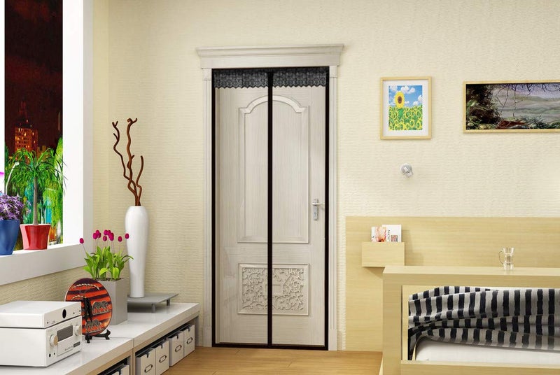 Cakuuma Magnetic Screen Door, Modern Style, 36'x83", Polyester, Fiberglass Mesh, Easy Install, Pet & Kid Friendly, Sliding Door Screen - Image 4