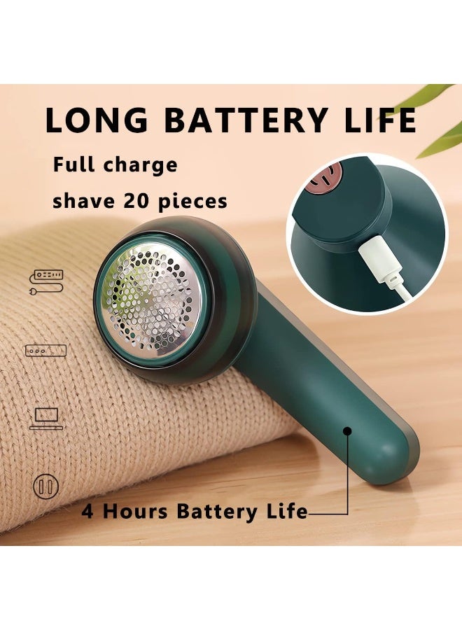 Fabric Shaver, Rechargeable Electric Lint Remover Clothes Shaver with 2 Spare Blades, Portable Lint Brush for Sweaters, Sofas, Coats, Lint Shaver for Various Fabrics - Image 2