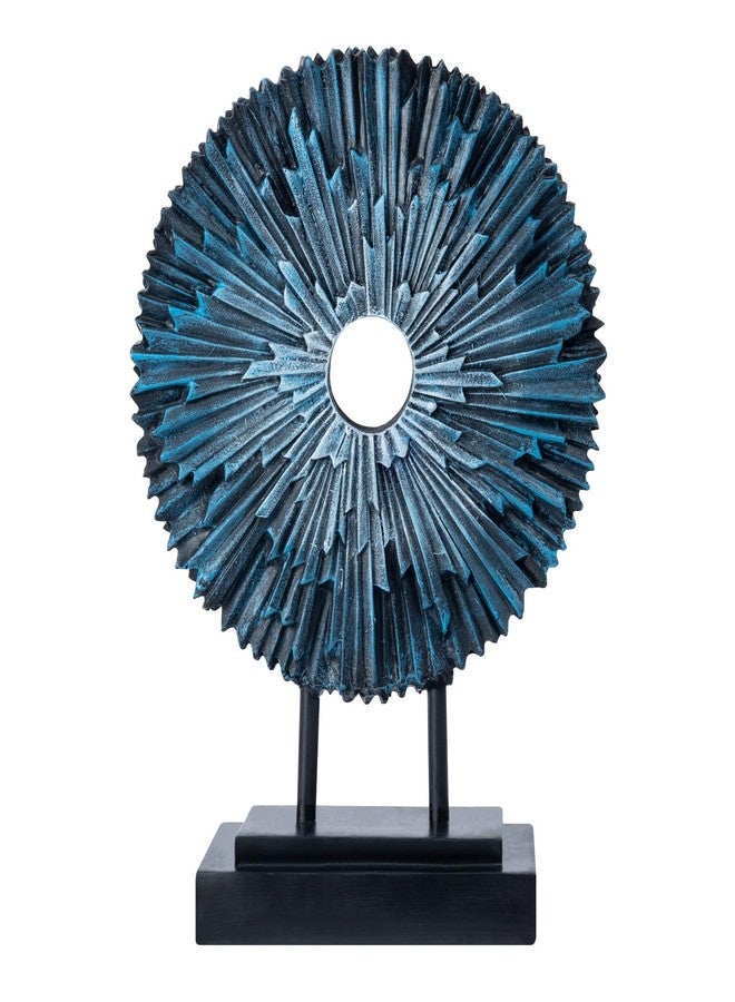 EZ4ENCE Round Statue HomeDecor Kitchen, Modern Decorative Sculpture Decorations for Living Room Coffee Table, Office Decor Shelf, Center Tabletop Decoration (Blue) - Image 1