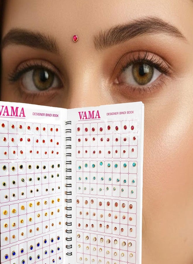 VAMA Fashions Multicolour Stone Self Adhesive Kumkum Bindis Sticker Bindiya Bride Groom Forehead Bindi Spiral Book Booklet for Women & Girls (Multi Size Bindi Book) - Image 2