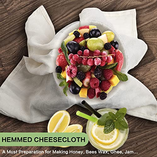 COMFORT WEAVE Cheese Cloths, Grade 100, 20X20 Inch Hemmed Cheesecloth, 100% Unbleached Muslin Cloth - 6 PCS - Image 4
