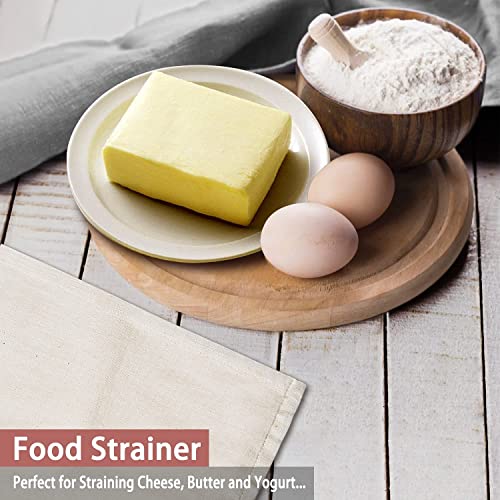 COMFORT WEAVE Cheese Cloths, Grade 100, 20X20 Inch Hemmed Cheesecloth, 100% Unbleached Muslin Cloth - 6 PCS - Image 3
