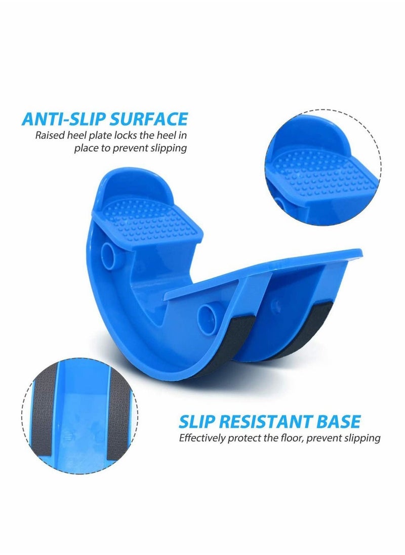 SYOSI Foot Rocker Calf Stretcher for Achilles Tendinitis Heel Feet Shin Splint Plantar Fasciitis Pain Relief Stretches Strained Leg Muscle Ankle Wedge Stretch Improves Flexibility Blue  - Image 5