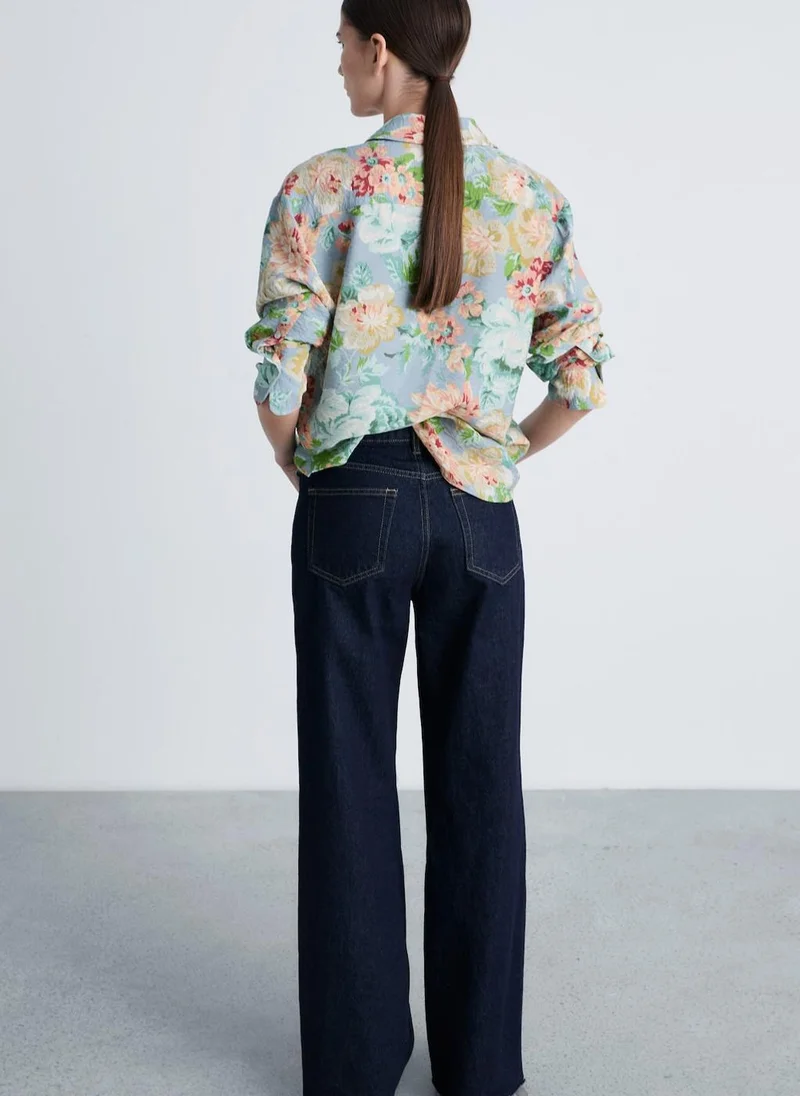 مانجو Regular Floral-Print Shirt