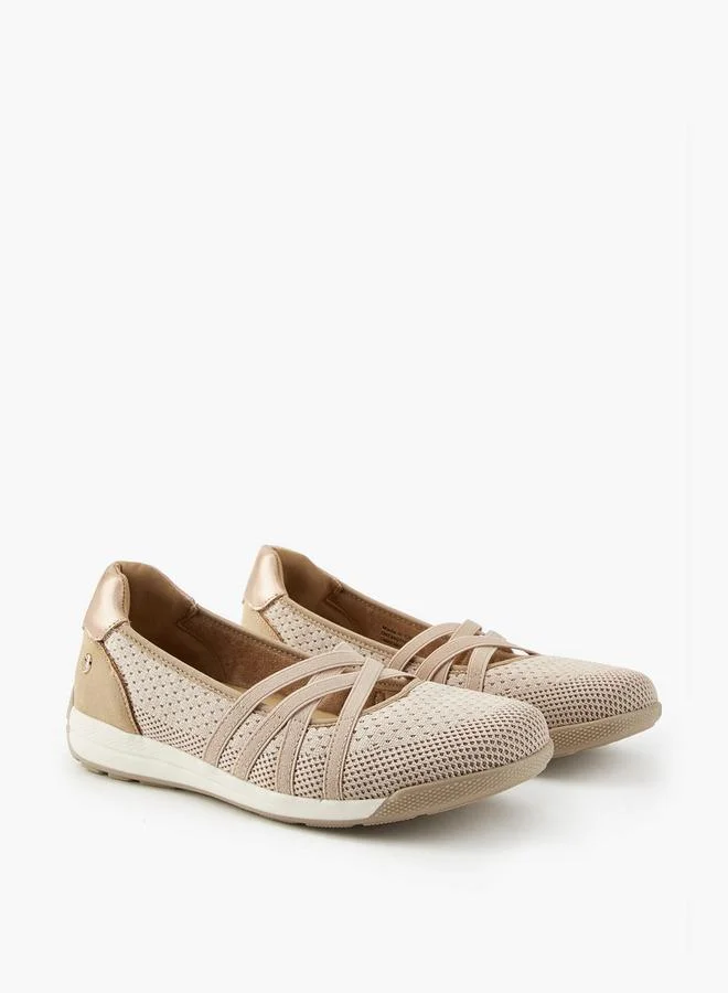 بابريكا Cross Strap Slip-On Ballerina Shoes