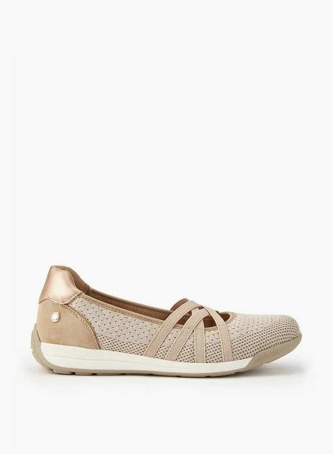 بابريكا Cross Strap Slip-On Ballerina Shoes