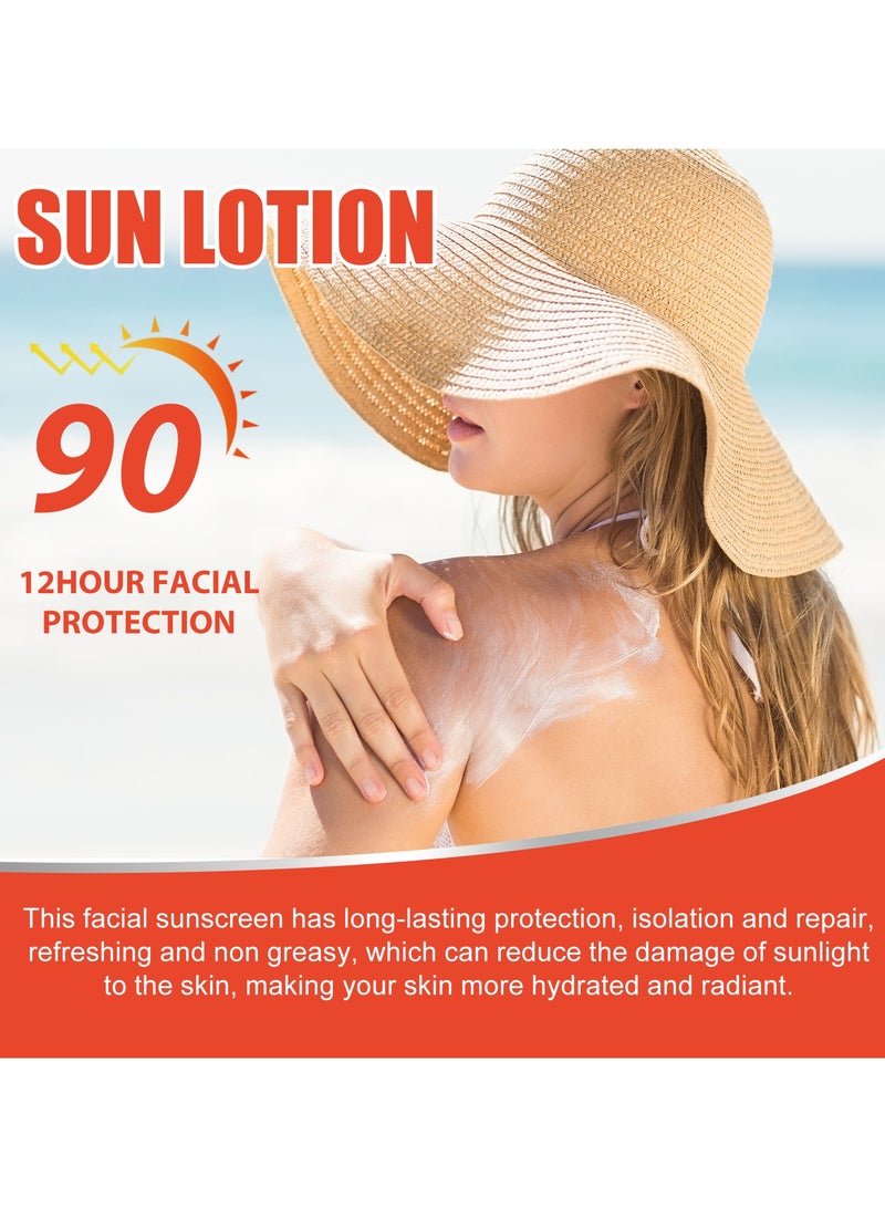 OUHOE SPF 90 Sunscreen Cream – Long-Lasting UV Protection, Moisturizing, Whitening & Waterproof Sunblock for Radiant Skin Care - Image 3