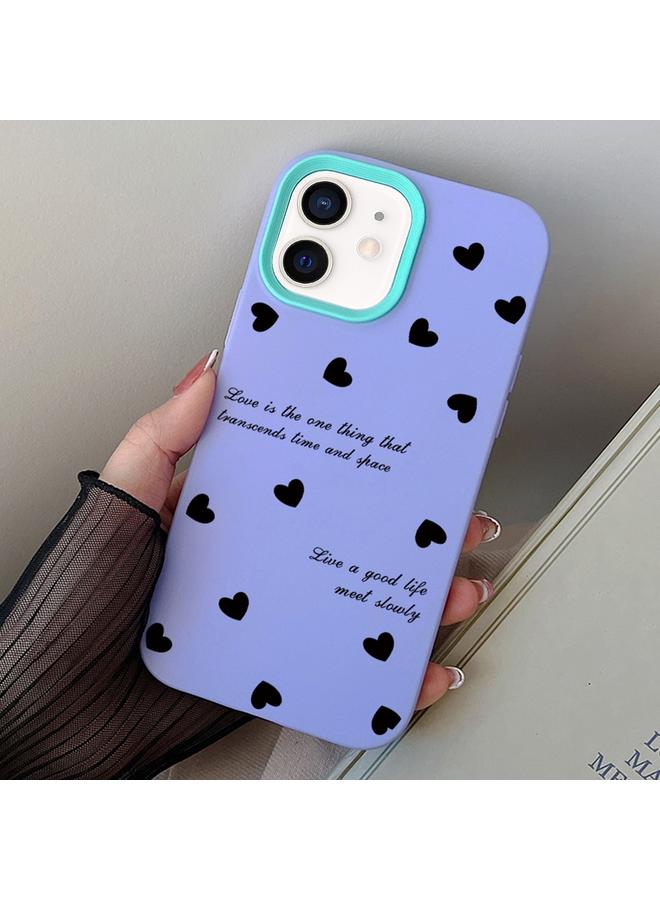 زبون جراب لهاتف iPhone 12 mini Love Hearts PC Hybrid TPU جراب هاتف - Image 1
