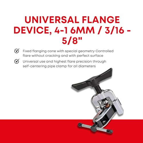 Rothenberger Universal Flange Device - Ideal for Refrigeration and Air Conditioning Pipes, Durable Construction - 4-16 mm / 3/16-5/8" - High Precision, Self-Centering Clamp - 222601 - Image 2