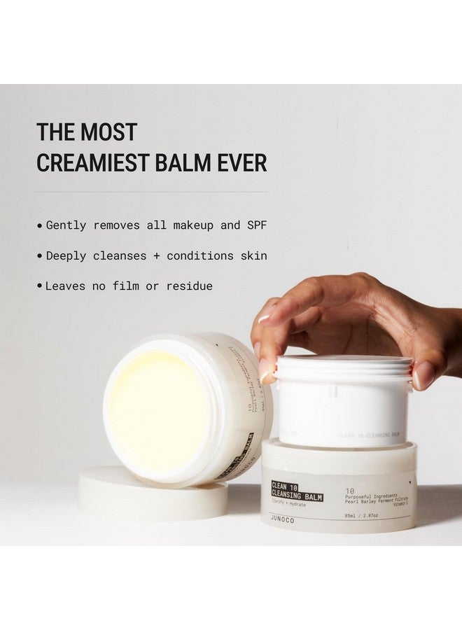چونو & كو. بلسم التنظيف JADE Clean10 من JUNO & Co. - بلسم مزيل للمكياج - يزيل المكياج بسهولة مع عامل حماية من الشمس - مجموعة كاملة من بلسم مزيل المكياج 2.87 أونصة - Image 2