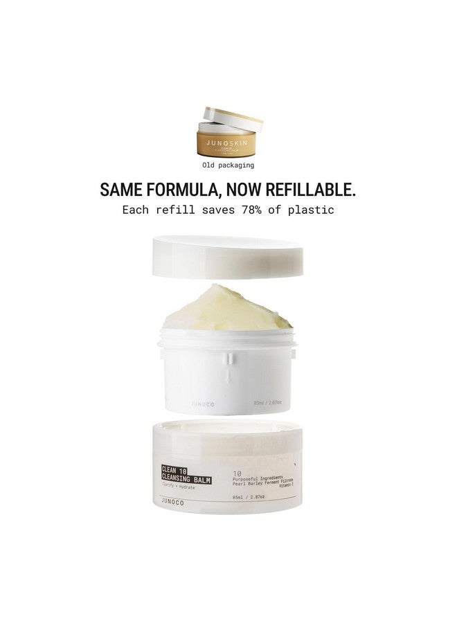 چونو & كو. بلسم التنظيف JADE Clean10 من JUNO & Co. - بلسم مزيل للمكياج - يزيل المكياج بسهولة مع عامل حماية من الشمس - مجموعة كاملة من بلسم مزيل المكياج 2.87 أونصة - Image 4