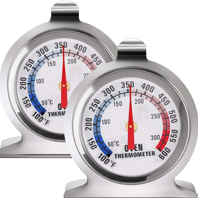 LightBeam 2" Dial Oven Thermometer with Temperature Range 100°F to 600°F, Instand Read Large Dial Kitchen Thermometer for Baking, Grill & Smoker - Image 1