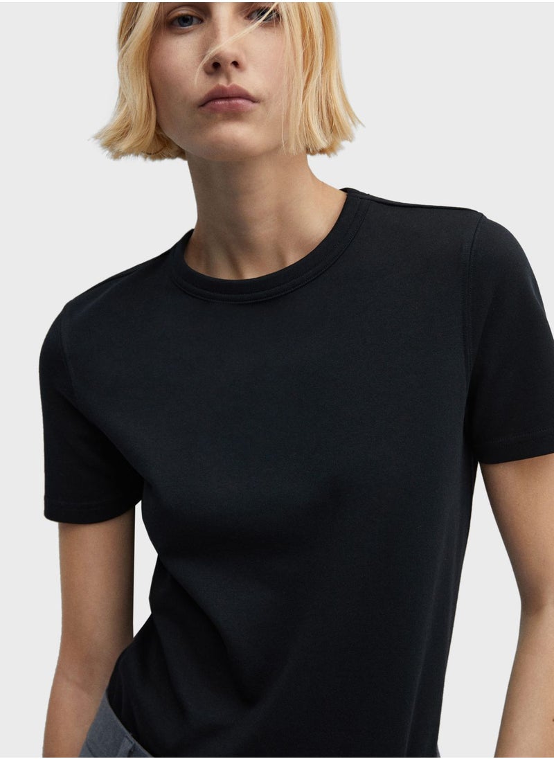 MANGO - Crew Neck T-Shirt - Image 1