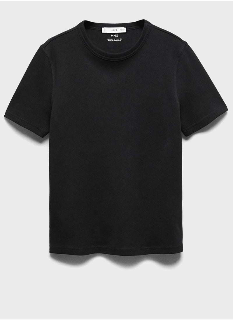 MANGO - Crew Neck T-Shirt - Image 1