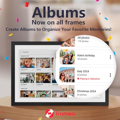 akimart 21.5inch FRAMEO Digital Photo Frame with 1920x1080 FHD IPS LCD Touch Screen, Dual-WiFi Share Moments via Frameo, 32GB Storage, USB Drive/SD Card Extend Storage, Auto-Rotate, Wall Mountable with VESA - Image 5