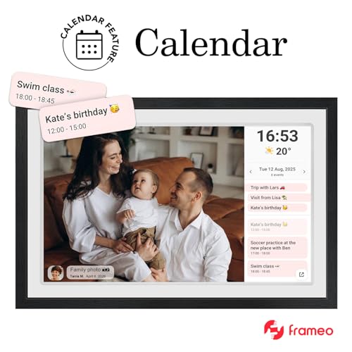 akimart 21.5inch FRAMEO Digital Photo Frame with 1920x1080 FHD IPS LCD Touch Screen, Dual-WiFi Share Moments via Frameo, 32GB Storage, USB Drive/SD Card Extend Storage, Auto-Rotate, Wall Mountable with VESA - Image 4