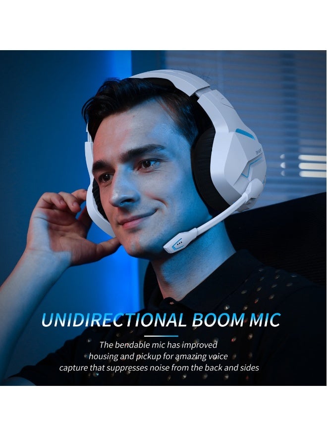 NIBEMINENT Wireless Gaming Headset with Noise Cancelling Microphone for PC PS4 PS5, 2.4G Headset with Mic for Laptop Computer  - Image 4