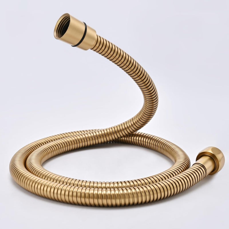 JASYA Short Bidet Hose 48 Inches Gold High Pressure Shower Hose Extra Long 304 Stainless Steel Handheld Showerhead Hoses For Cleaning Anti Winding Interface Flexible Rv Shower Hoses Replacement - Image 1