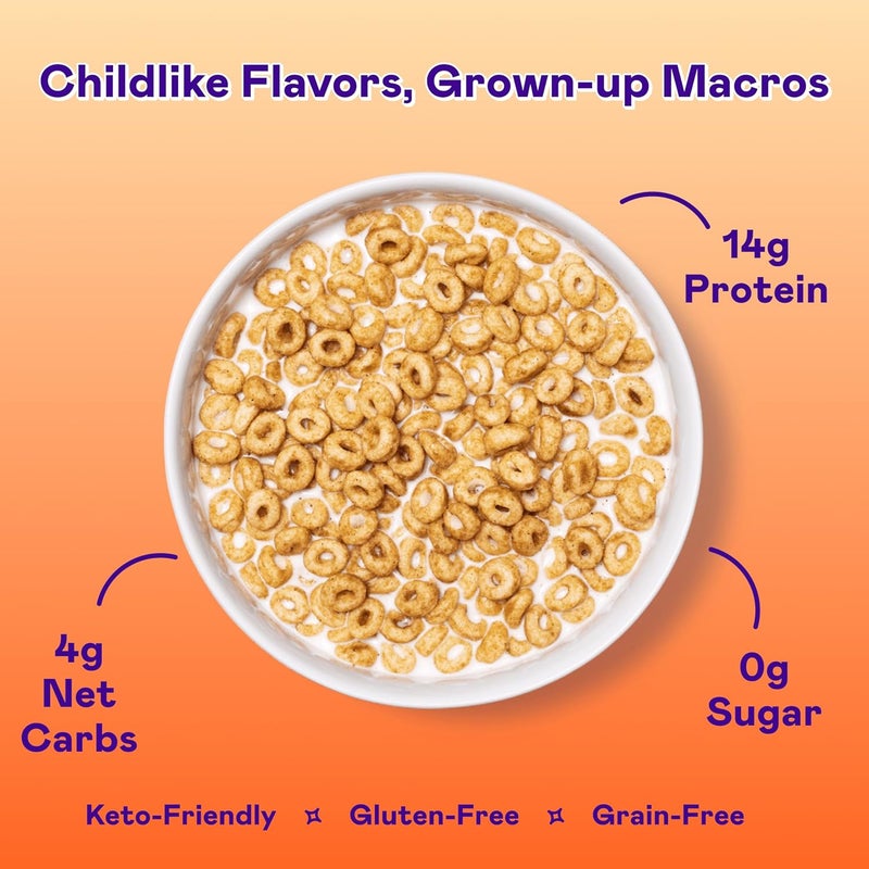 Magic Spoon High Protein Peanut Butter Cereal - 4 Pack of 7oz Boxes - Sugar Free, Gluten Free, Low Carb & Keto Friendly - Image 3