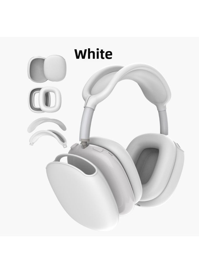 Generic - Suitable For Silicone Transparent Shell Apple AirPods Max Headset Shell Anti-collision Three-piece Set-Color:White Four-piece Set-Model:Airpodsmax Protective Sleeve - Image 1