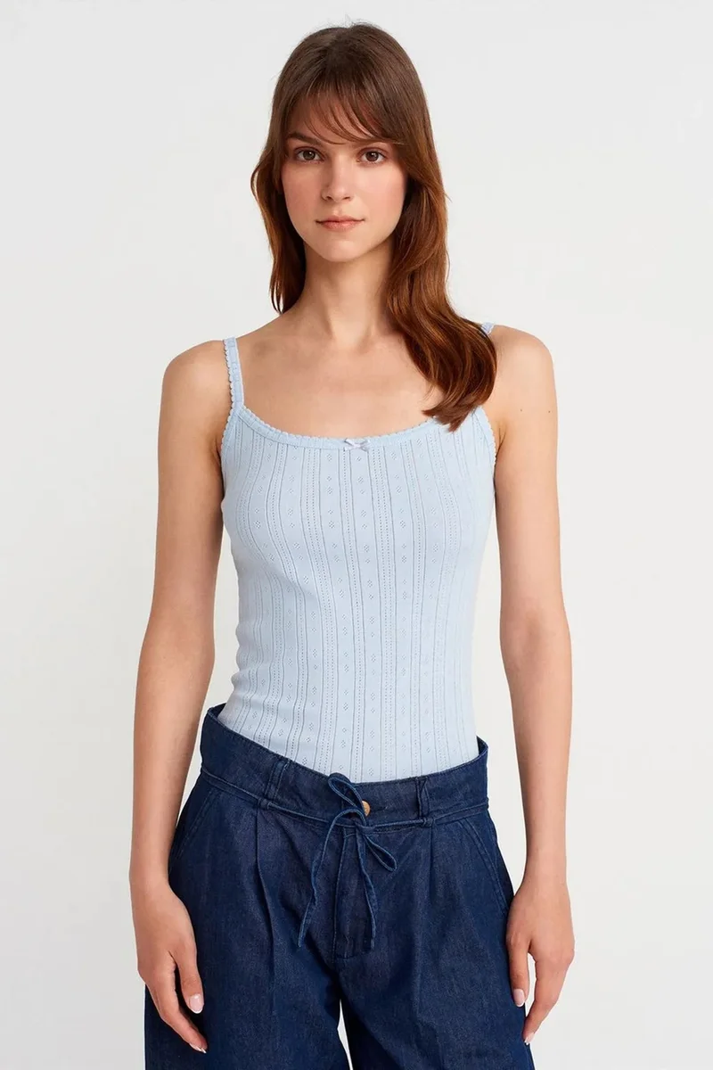 DILVIN Slim Fit Ribbed Cotton Cami Top