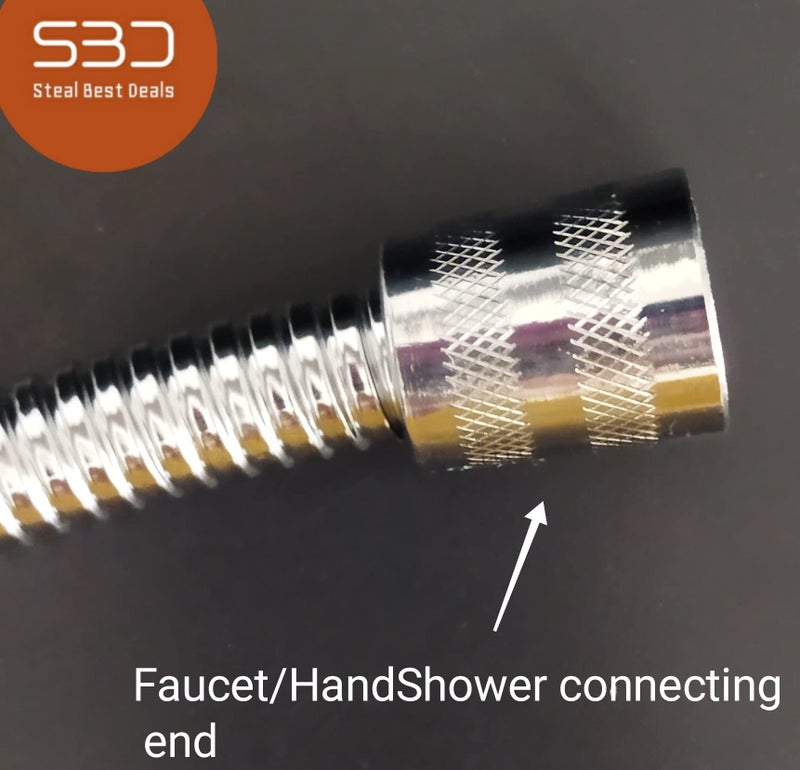 SBD Stellar Stainless Steel 1 Meter Flexible Shower Hose Handshower Hose Replacement Shower Tube, Health Faucet Tube, Flexible Tube(Made in India) - Image 3