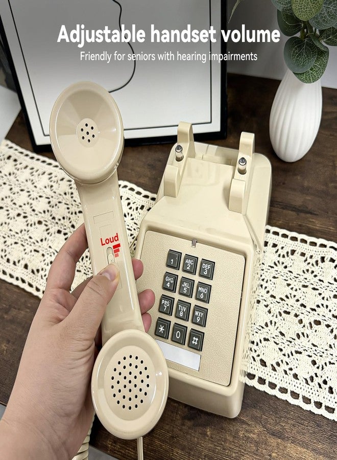 Sangyn Classic Vintage Cord Phones for Landline Old Telephone with Mechanical Ringer Volume Control Retro Analog Desk Phone for Home School Office - Image 4