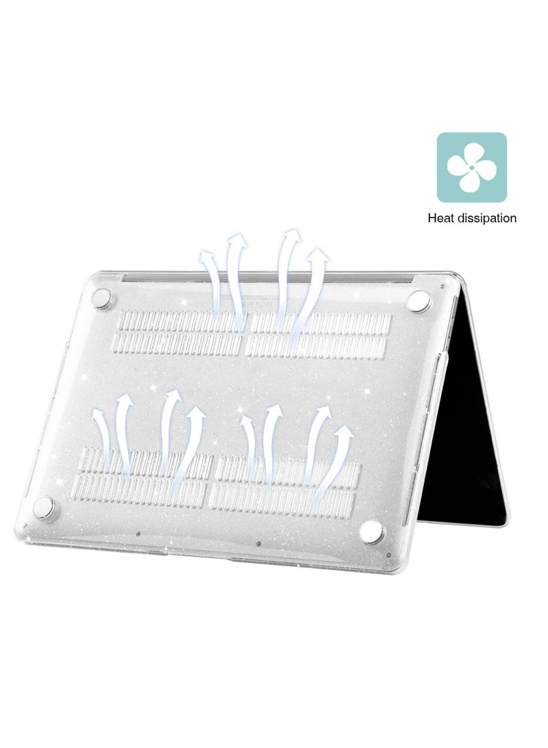 Compatible with MacBook Air 13 inch Case, Glitter Hard Case, with Retina Display Touch ID, Case + TPU Keyboard Cover + Screen Protector for 2022 2021-2018 M1 A2337 A2179 A1932 - Image 4