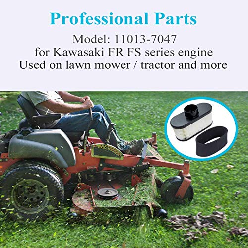 HOODELL 2 Pack 11013-7047 Air Filter with Pre Filter - for Kawasaki FR651V FR691V FR730V Engine Hustler Husqvarna Gravely Lawn Mower Tractor Air Filter - Image 3