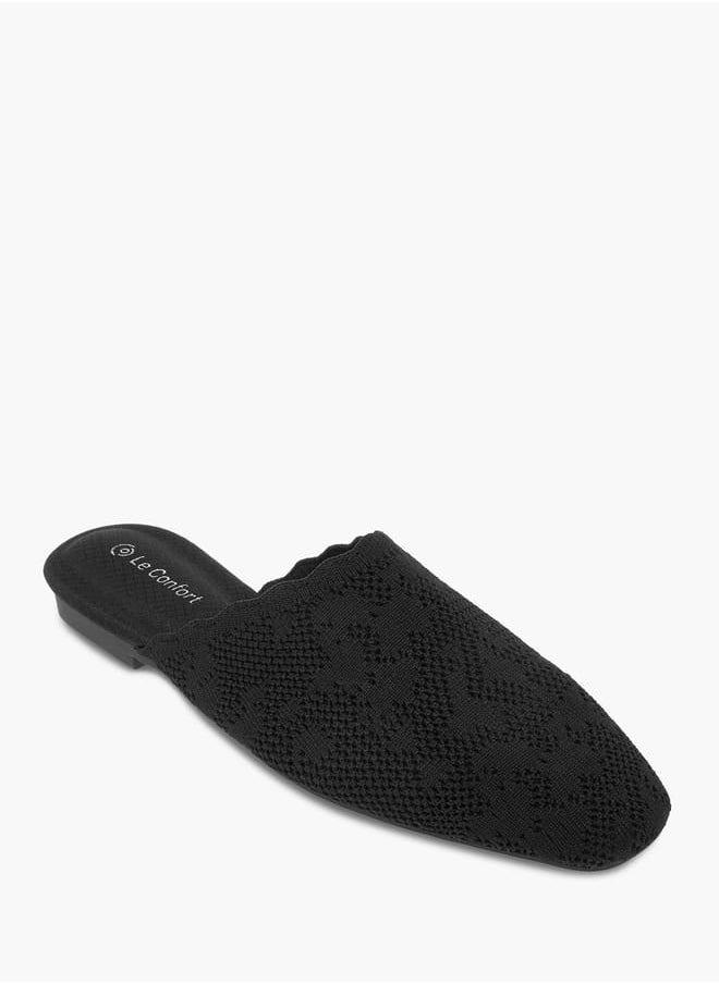 Le Confort Women Textured Slip-On Mules  - Image 2