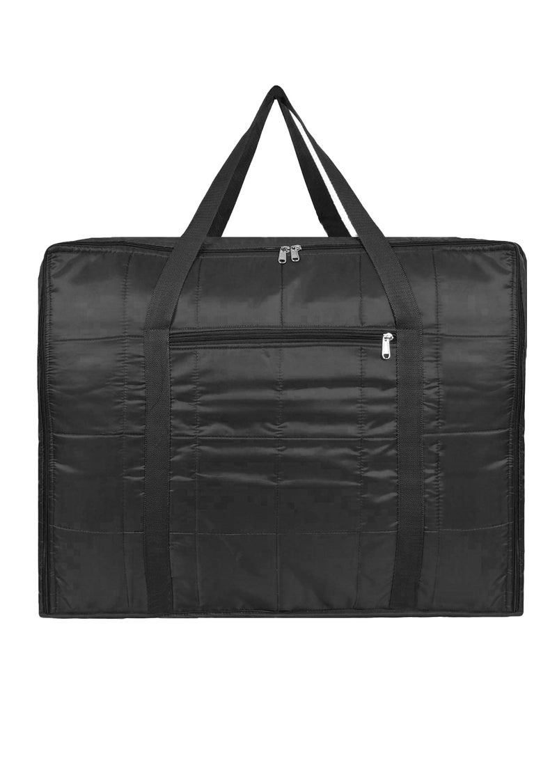 AI ANKIT INTERNATIONAL ANKIT INTERNATIONAL MultiPurpose Storage Bag Light WeightedMoisture Proof Parachute Jumbo Storage Bag for Clothes Bedding StorageBLACK 73x54x30 Cm  - Image 1