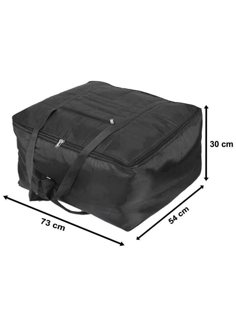 AI ANKIT INTERNATIONAL ANKIT INTERNATIONAL MultiPurpose Storage Bag Light WeightedMoisture Proof Parachute Jumbo Storage Bag for Clothes Bedding StorageBLACK 73x54x30 Cm  - Image 4