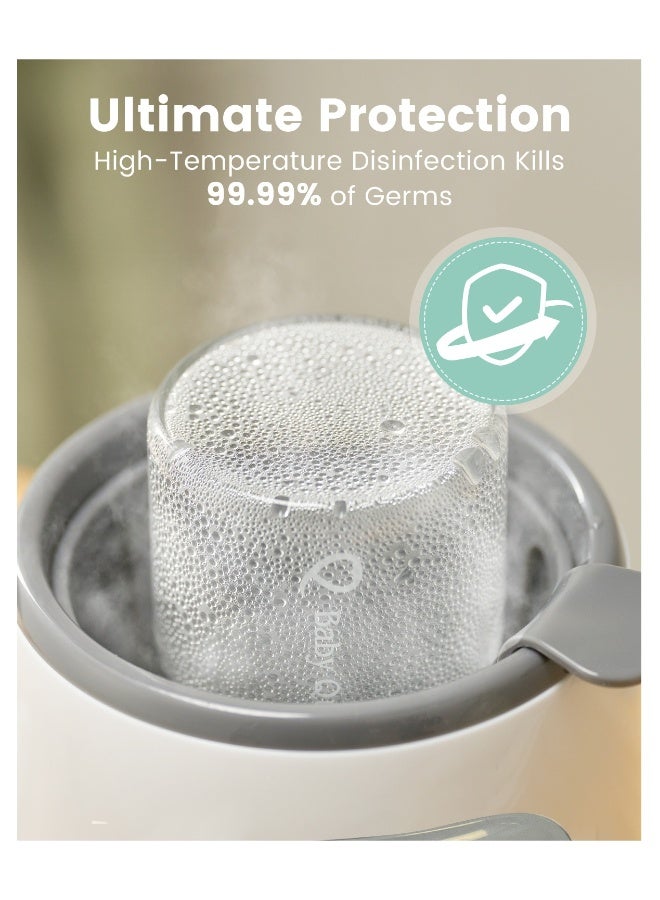 GROWNSY 8-in-1 Fast Baby Milk Warmer with Timer for Breastmilk or Formula, Accurate Temperature Control, with Defrost, Sterili-zing, Keep, Heat Baby Food Jars Function - Image 5