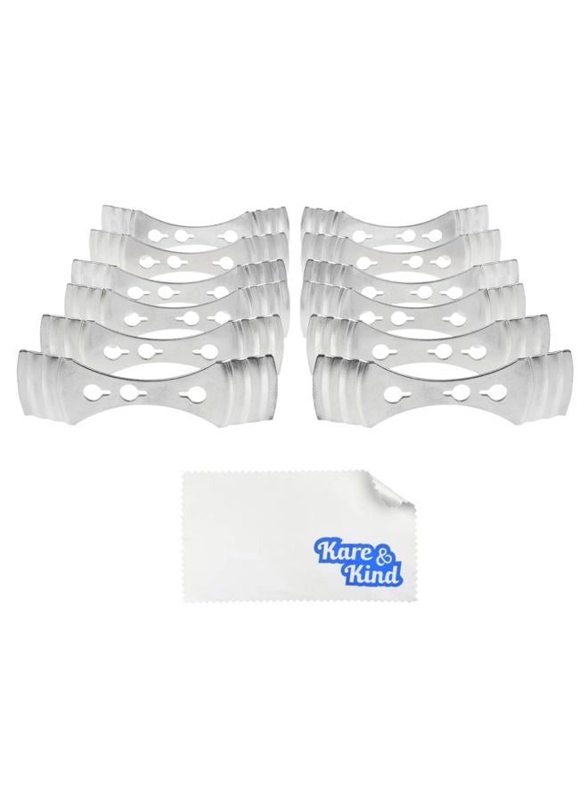 Kare Kind Pack of 12pcs Metal Candle Wick Centering Devices - Retail Packaging (Wick Centering Device, Silver) - Image 2