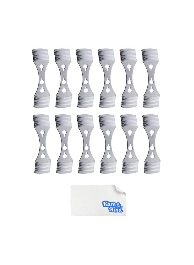 Kare Kind Pack of 12pcs Metal Candle Wick Centering Devices - Retail Packaging (Wick Centering Device, Silver) - Image 1