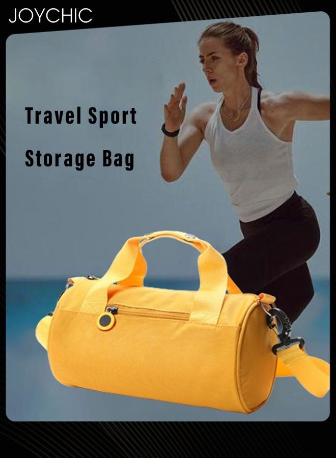 Joychic Casual Lightweight Roll Sport Bag Waterproof Travel Clothes Storage Bag Wear-resistant Gym Sack for Women Men Dance Swim Yoga Fitness Yellow Large Size  - Image 1