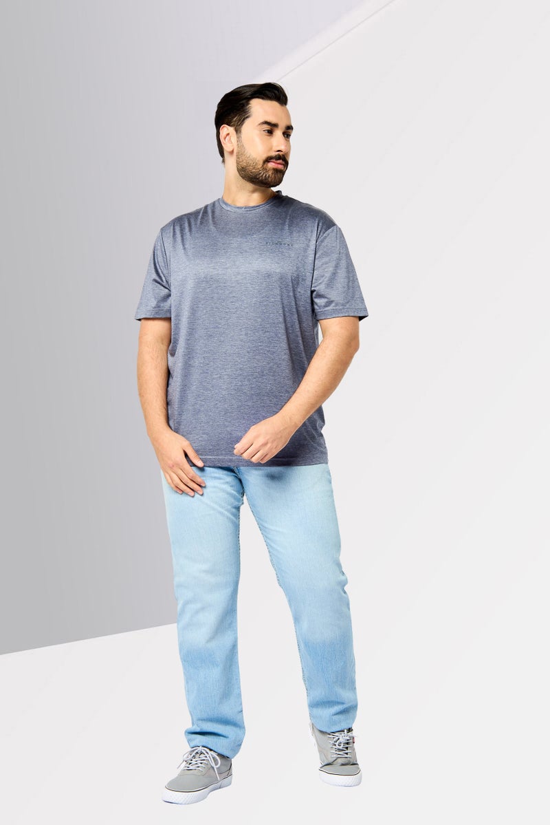 JOHN RICHMOND Men Crew Neck Short Sleeves Brand Logo T-Shirt, Grey - Image 4