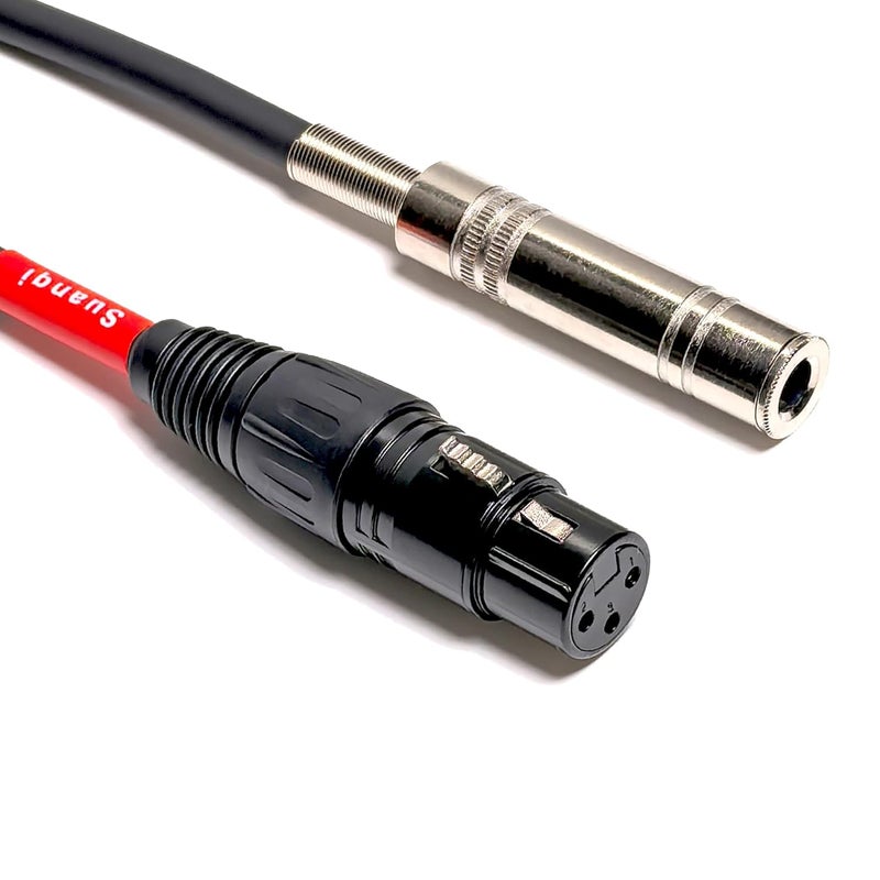 كابل محول من XLR أنثى إلى 1/4 بوصة TRS أنثى، بطول 6 بوصات، عبوة من 2 - Image 5