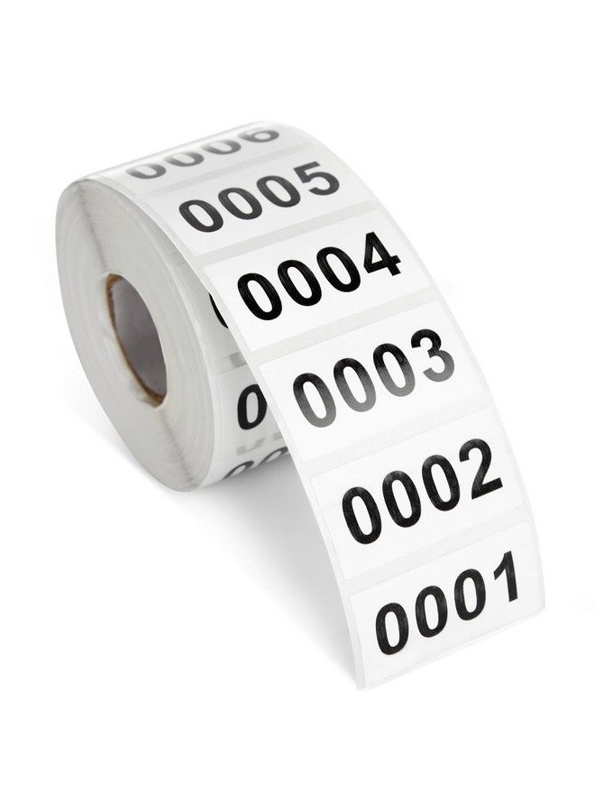 Juvale 0001-1000 Count Inventory Numbered Stickers Roll, Self-Adhesive Consecutive Number Labels Tag For Storage Organizing, Moving Box Labeling, Business Supplies (White, 1.6X0.8 In) - Image 1