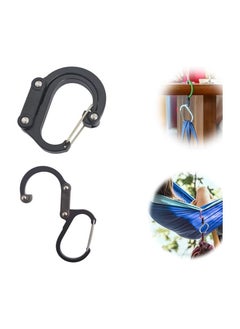 Carabiner Clip, 50 lbs Heavy Duty D Shaped Spring Hook Small Carabiners, for Hammocks, Camping Accessories, Hiking, Keychains, Outdoors and Gym for Dog Leash, Harness and Key Ring, Black (M 1pcs)