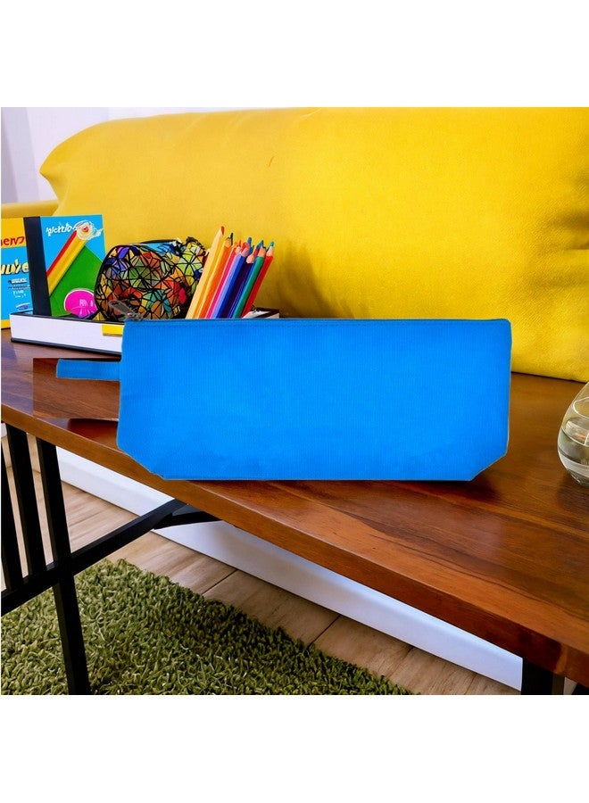 ليفي حافظة أقلام متعددة الأغراض من ليفاي بسحاب، أدوات مكتبية متعددة الأغراض، حافظة أقلام، 9 × 3.5 بوصة، قماش قطني 100% - عبوة من 6 و10 و20 قطعة (6، أزرق - 6 قطع) - Image 4