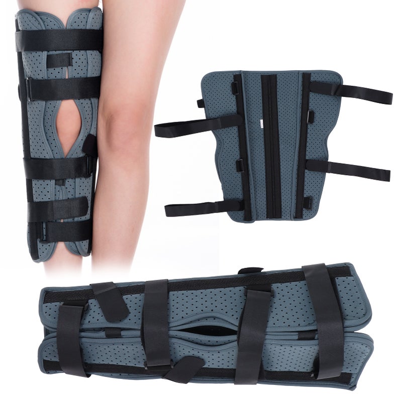 Adjustable Knee Immobilizer Joint Pain Relief Breathable Knee Splint Leg Support Brace - Image 1