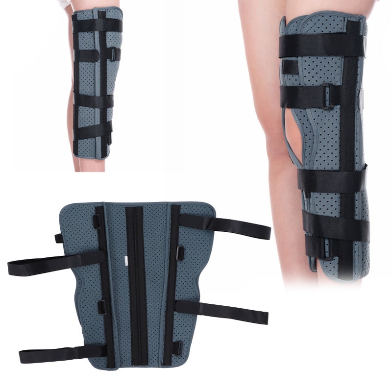 Adjustable Knee Immobilizer Joint Pain Relief Breathable Knee Splint Leg Support Brace - Image 5