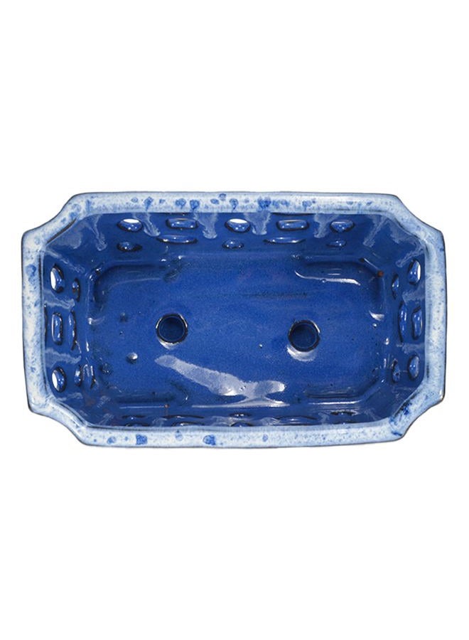 w w Orchid Pot with Holes, Garden Pot for Orchid, Plant and Flower Pots Indoor Outdoor,9 Inches (White and Blue) - Image 5