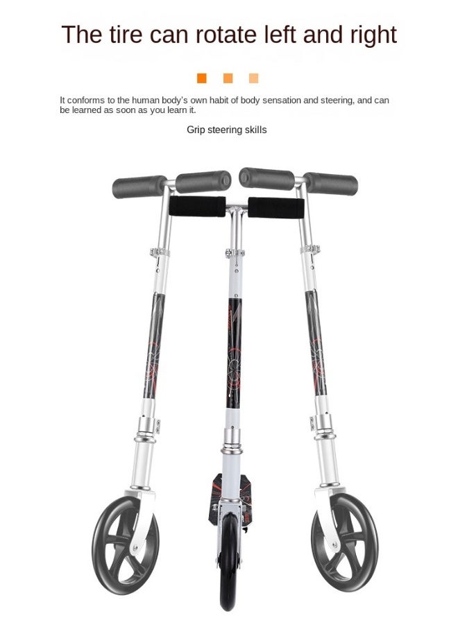 Topleo Scooters for Adults Teens Kick Scooter with Adjustable Height Dual Suspension and Shoulder Strap 8 inches Big Wheels Scooter Smooth Ride Commuter Scooter Best Gift for Kids Age 10 Up  - Image 3